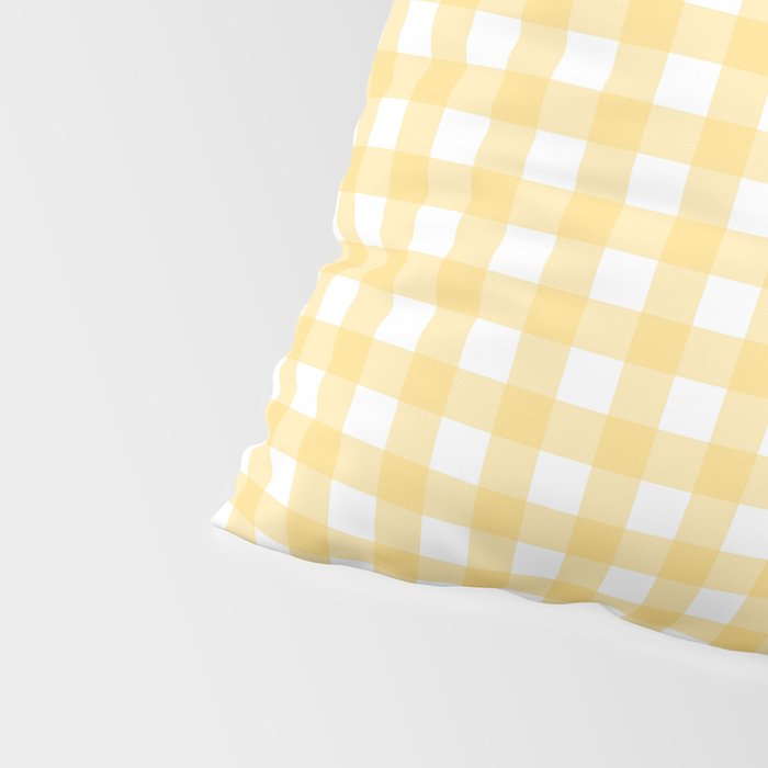 Sunshine Yellow Gingham Pillow Sham Gallery Image 4