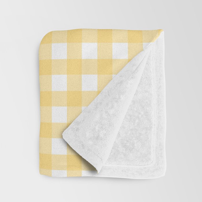 Sunshine Yellow Gingham Throw Blanket Gallery Image 3