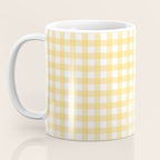 Sunshine Yellow Gingham Coffee Mug Gallery Image 3
