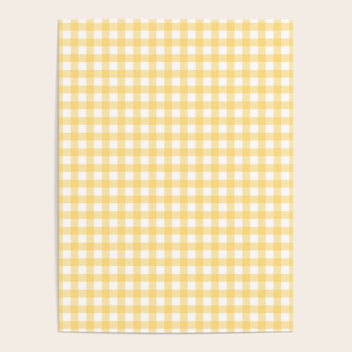 Sunshine Yellow Gingham Poster Gallery Image 4