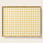 Sunshine Yellow Gingham Serving Tray Gallery Image 1