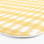Sunshine Yellow Gingham Bath Mat Gallery Image 3