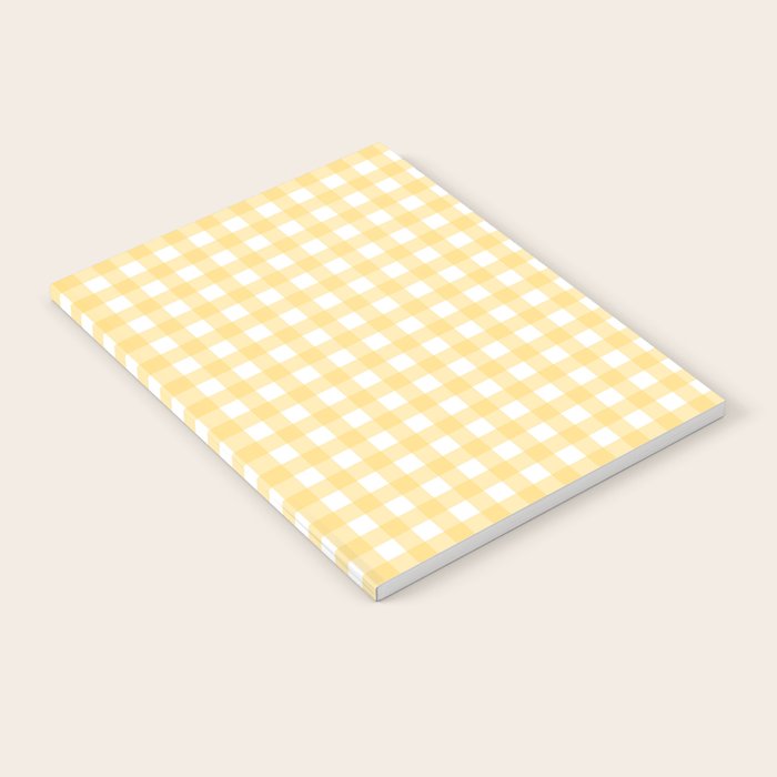 Sunshine Yellow Gingham Notebook Gallery Image 2