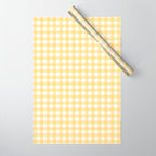 Sunshine Yellow Gingham Wrapping Paper Gallery Image 1