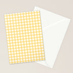 Sunshine Yellow Gingham Stationery Card Gallery Image 2