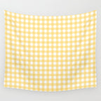 Sunshine Yellow Gingham Wall Tapestry Gallery Image 4