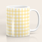 Sunshine Yellow Gingham Coffee Mug Gallery Image 1