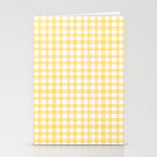 Sunshine Yellow Gingham Stationery Card Gallery Image 2