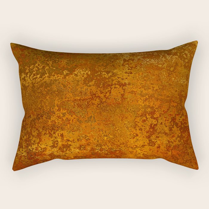 Vintage Copper Rust, Minimalist Art Rectangular Pillow Gallery Image 2