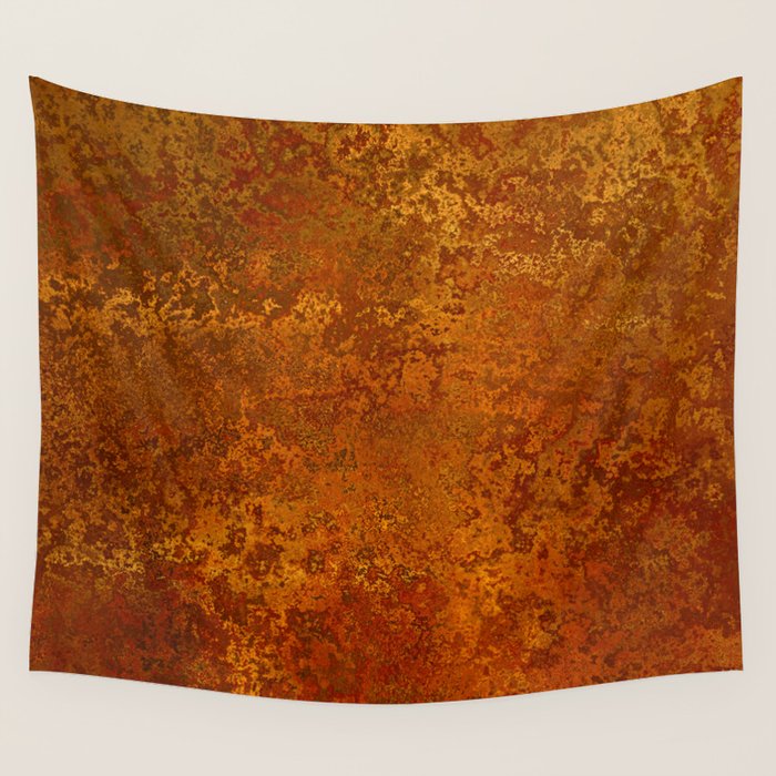 Vintage Copper Rust, Minimalist Art Wall Tapestry Gallery Image 4