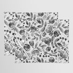 Bountiful Bouquet Black Watercolor Placemat Gallery Image 1