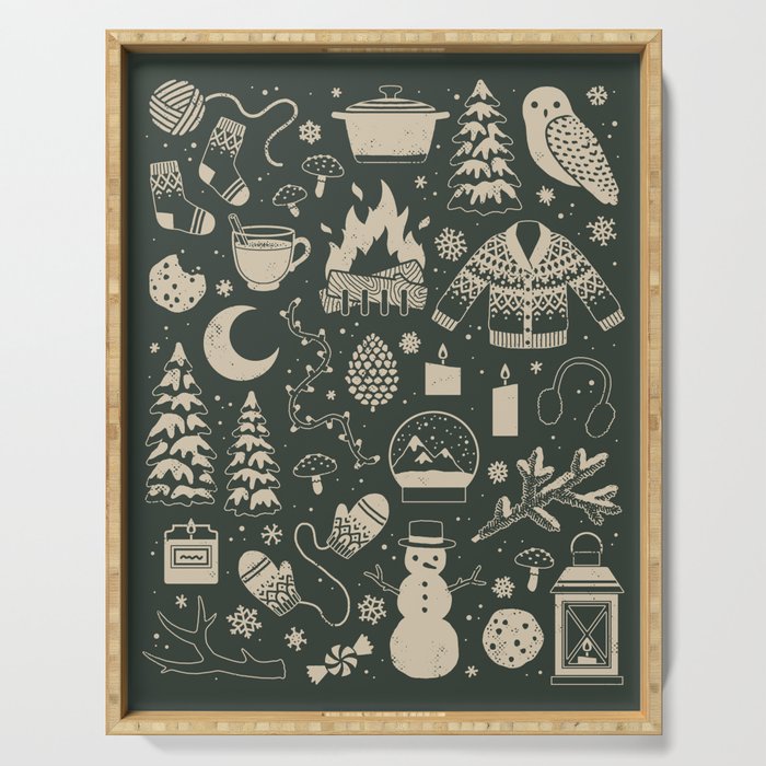 Winter Nights: Forest Serving Tray Gallery Image 1