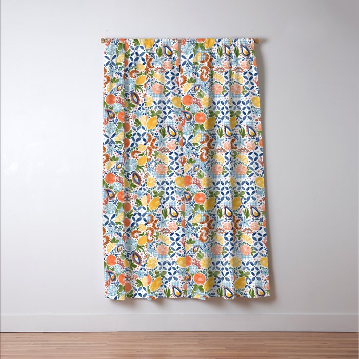 Sunny Coastal Escape Window Curtain Gallery Image 3