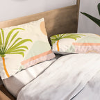 Tropical Mountain Village Landscape Pillow Sham Gallery Image 2