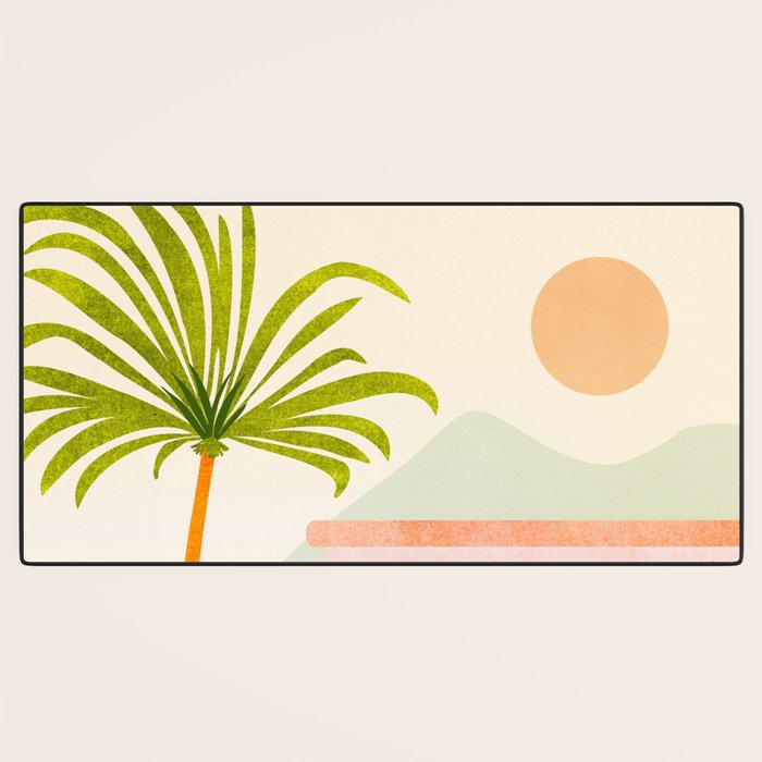 Tropical Mountain Village Landscape Desk Mat Gallery Image 3