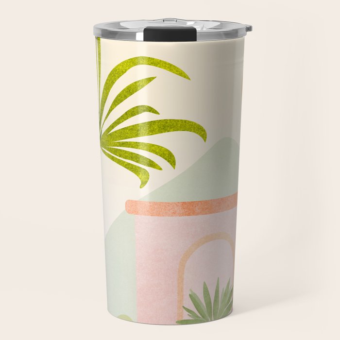 Tropical Mountain Village Landscape Travel Mug Gallery Image 1