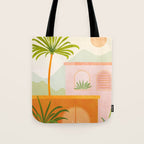Tropical Mountain Village Landscape Tote Bag Gallery Image 1