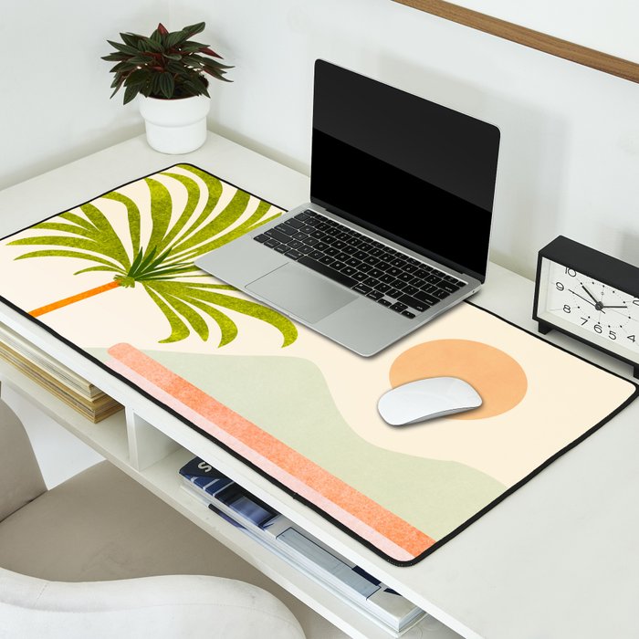 Tropical Mountain Village Landscape Desk Mat Gallery Image 2