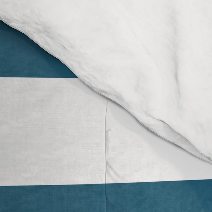 Joyful Flower and Stripes Blue and White Pop Floral Comforter Gallery Image 4