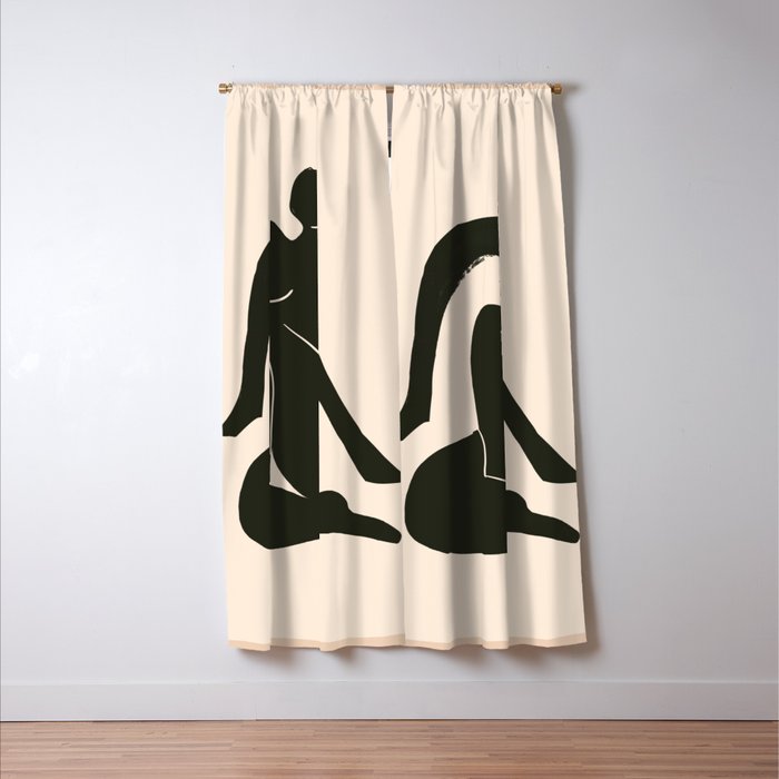 Abstract Art Female Figure 31 Window Curtain Gallery Image 3