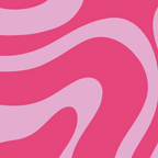 Modern Retro Liquid Swirl Abstract Pattern Vertical in Double Hot Pink  Coffee Mug Gallery Image 2