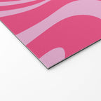 Modern Retro Liquid Swirl Abstract Pattern Vertical in Double Hot Pink  Welcome Mat Gallery Image 2