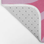 Modern Retro Liquid Swirl Abstract Pattern Vertical in Double Hot Pink  Bath Mat Gallery Image 2