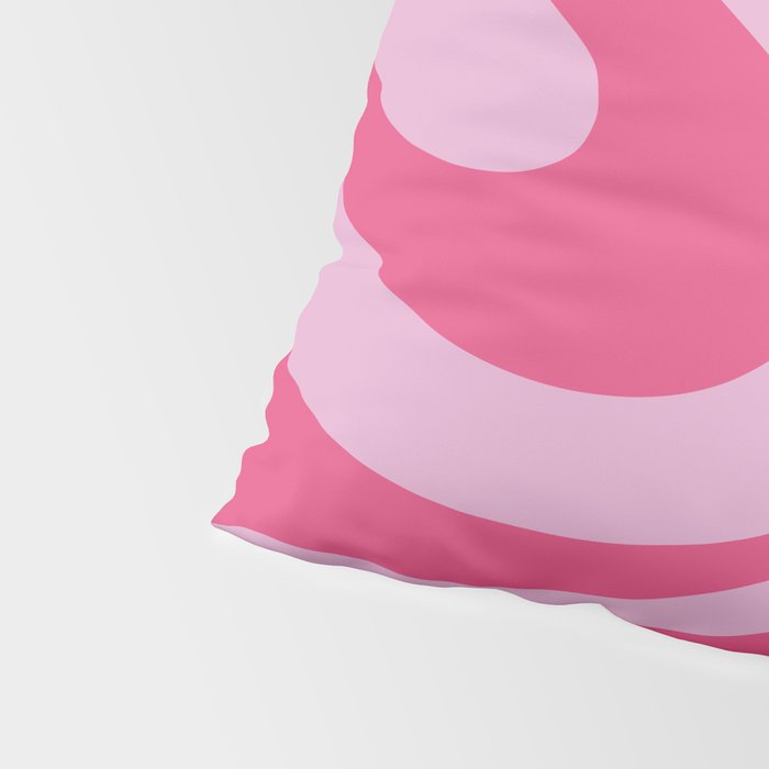 Modern Retro Liquid Swirl Abstract Pattern Vertical in Double Hot Pink  Pillow Sham Gallery Image 4