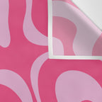 Modern Retro Liquid Swirl Abstract Pattern Vertical in Double Hot Pink  Wall Tapestry Gallery Image 3