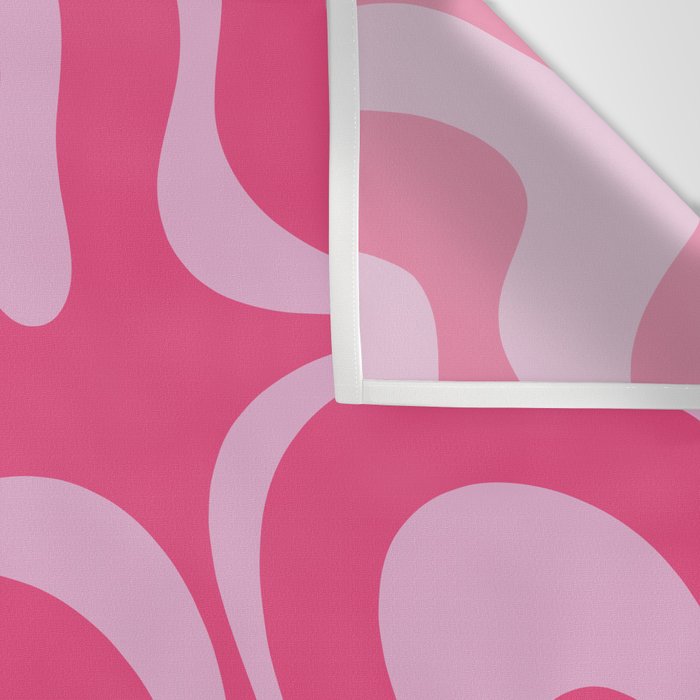 Modern Retro Liquid Swirl Abstract Pattern Vertical in Double Hot Pink  Wall Tapestry Gallery Image 3