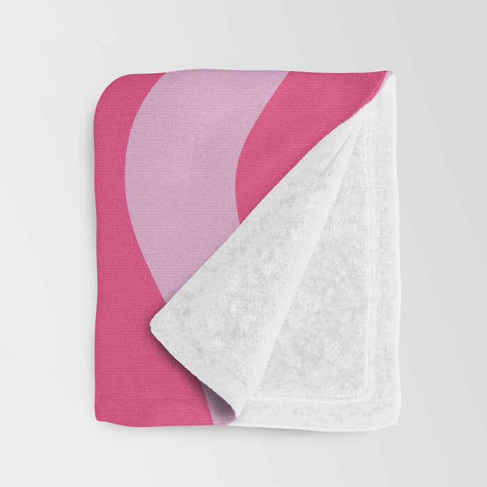 Modern Retro Liquid Swirl Abstract Pattern Vertical in Double Hot Pink  Throw Blanket Gallery Image 3