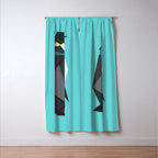 Fractal geometric emperor penguin Window Curtain Gallery Image 3