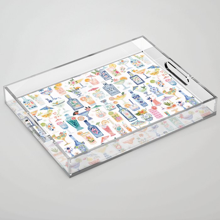 Cocktails Viva Happy Hour Acrylic Tray Gallery Image 1