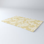 Minimalistic Beige Cut-Out Flowers Rug Gallery Image 3