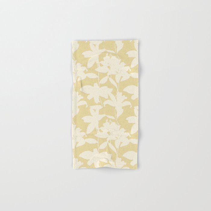 Minimalistic Beige Cut-Out Flowers Bath Towel Gallery Image 1