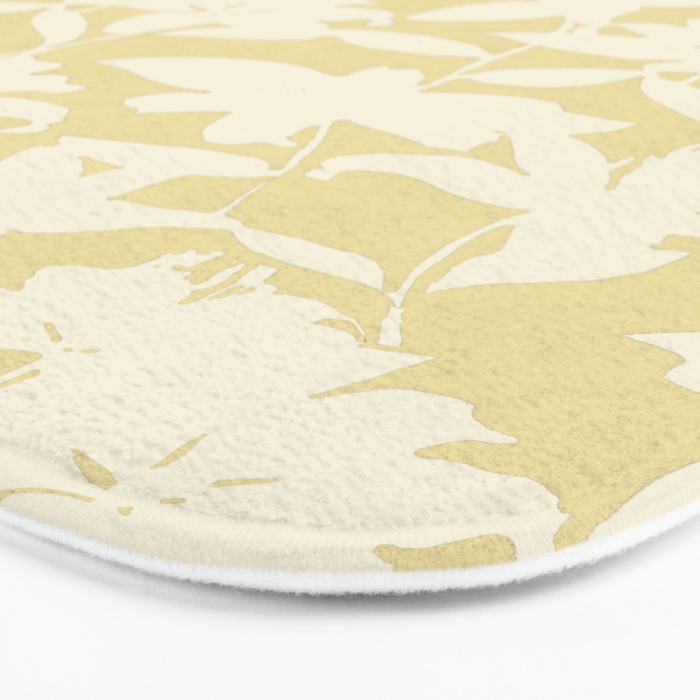 Minimalistic Beige Cut-Out Flowers Bath Mat Gallery Image 3