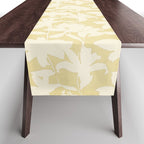 Minimalistic Beige Cut-Out Flowers Table Runner Gallery Image 1