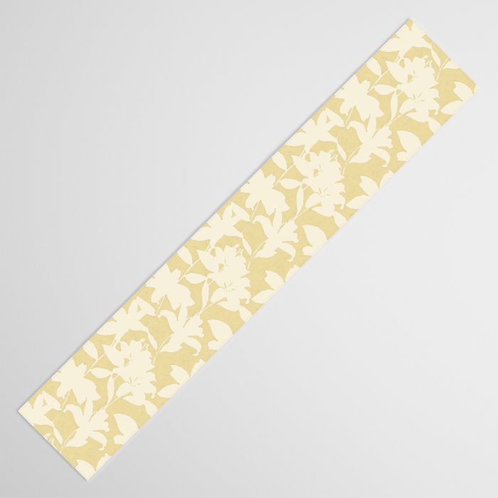 Minimalistic Beige Cut-Out Flowers Table Runner Gallery Image 3