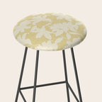 Minimalistic Beige Cut-Out Flowers Stool Gallery Image 2