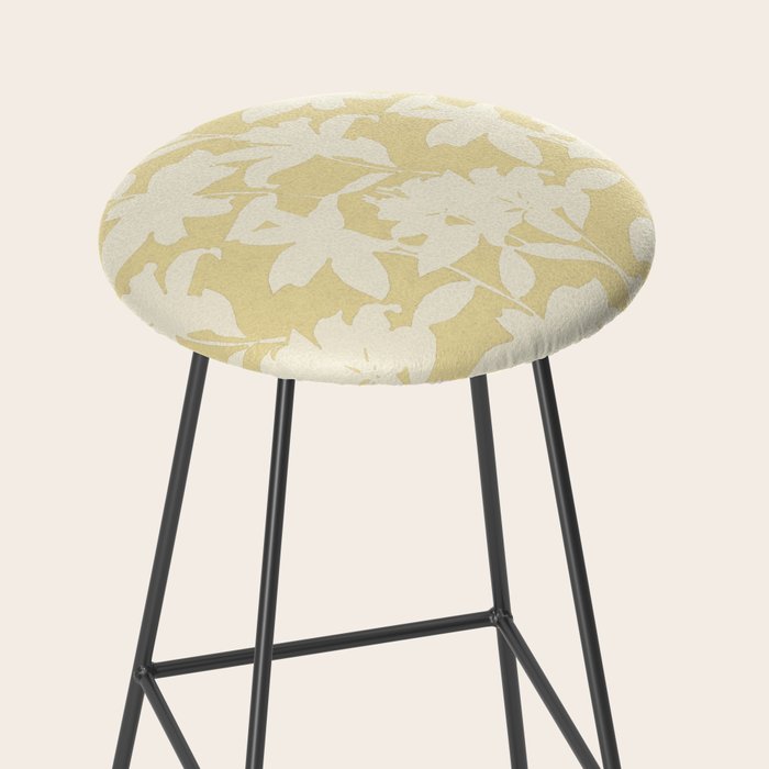 Minimalistic Beige Cut-Out Flowers Stool Gallery Image 2