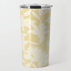 Minimalistic Beige Cut-Out Flowers Travel Mug Gallery Image 1
