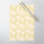 Minimalistic Beige Cut-Out Flowers Wrapping Paper Gallery Image 1