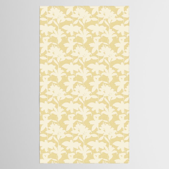 Minimalistic Beige Cut-Out Flowers Tablecloth Gallery Image 2