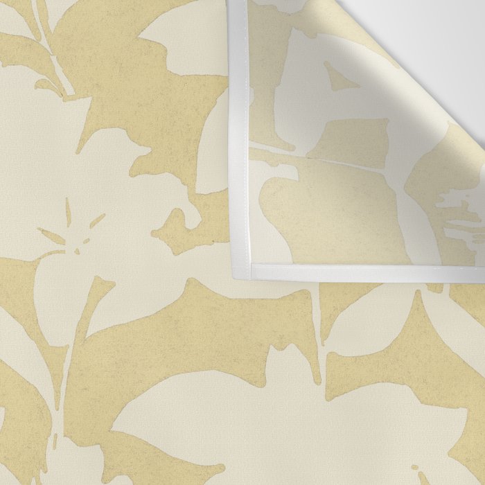 Minimalistic Beige Cut-Out Flowers Wall Tapestry Gallery Image 3