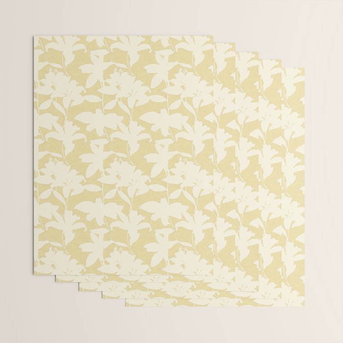 Minimalistic Beige Cut-Out Flowers Wrapping Paper Gallery Image 3