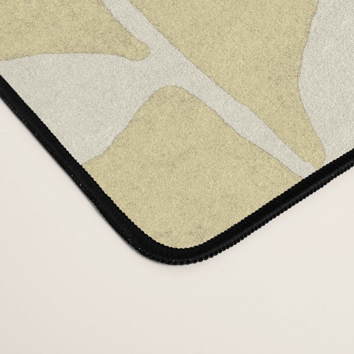 Minimalistic Beige Cut-Out Flowers Desk Mat Gallery Image 4