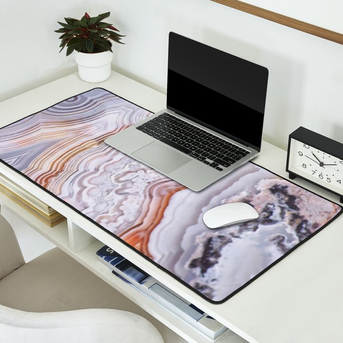 Crazy lace agate Desk Mat Gallery Image 2
