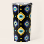 Mystic Evil Eyes on Black Travel Mug Gallery Image 2