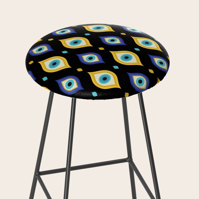 Mystic Evil Eyes on Black Stool Gallery Image 2