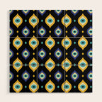Mystic Evil Eyes on Black Wood Wall Art Gallery Image 1